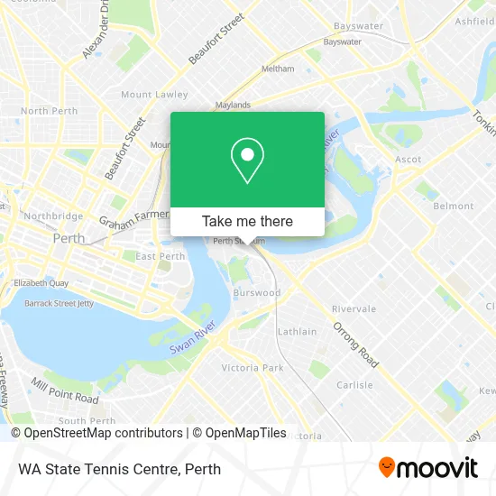 Mapa WA State Tennis Centre