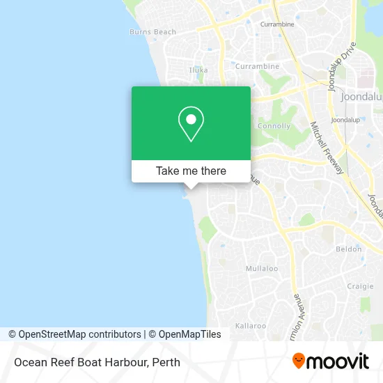 Mapa Ocean Reef Boat Harbour