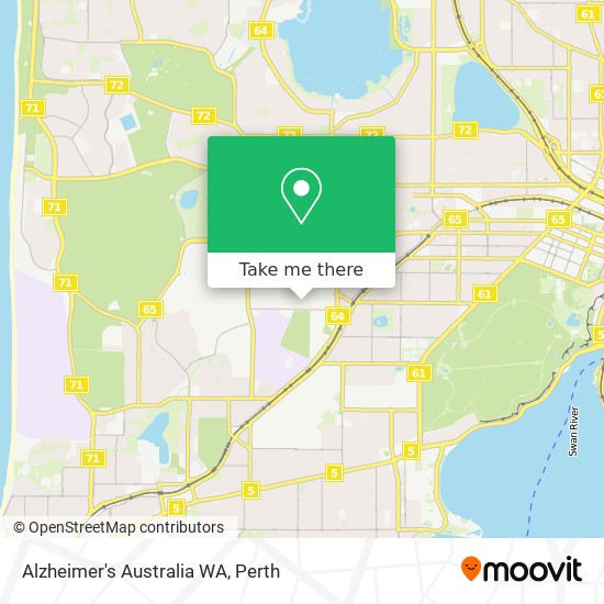 Alzheimer's Australia WA map