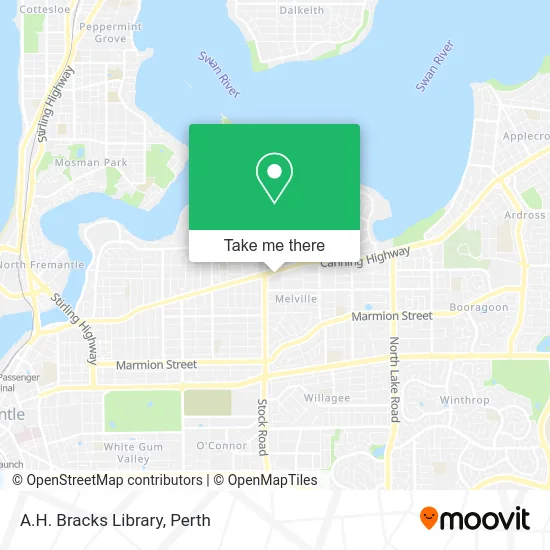 Mapa A.H. Bracks Library