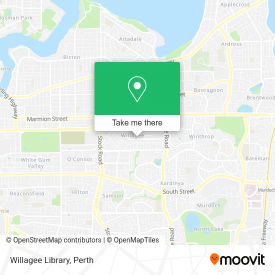 Willagee Library map