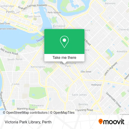 Mapa Victoria Park Library