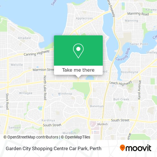 Mapa Garden City Shopping Centre Car Park