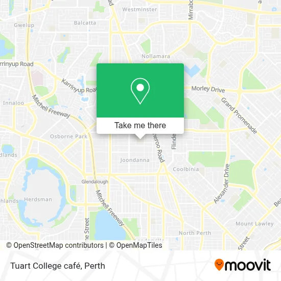 Mapa Tuart College café