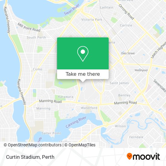 Curtin Stadium map