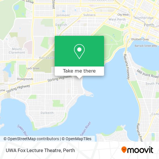 Mapa UWA Fox Lecture Theatre