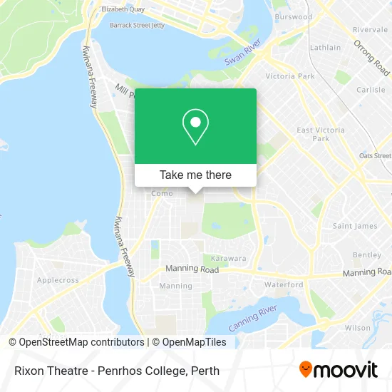 Mapa Rixon Theatre - Penrhos College