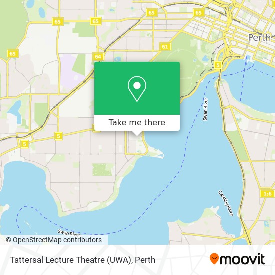 Mapa Tattersal Lecture Theatre (UWA)