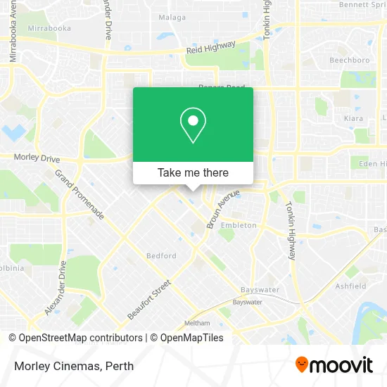 Mapa Morley Cinemas