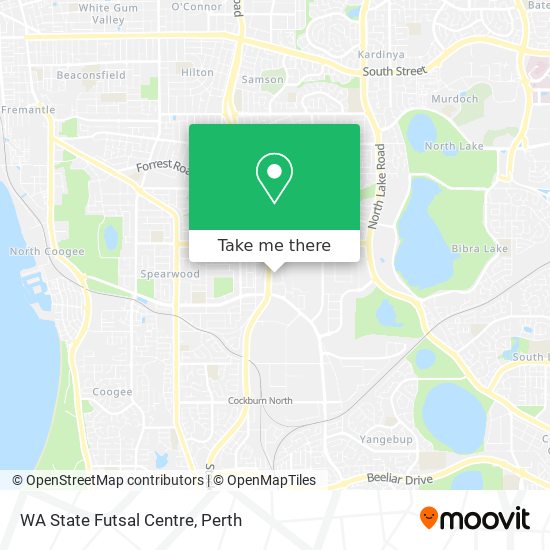 WA State Futsal Centre map