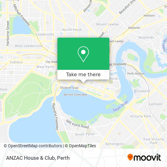 ANZAC House & Club map