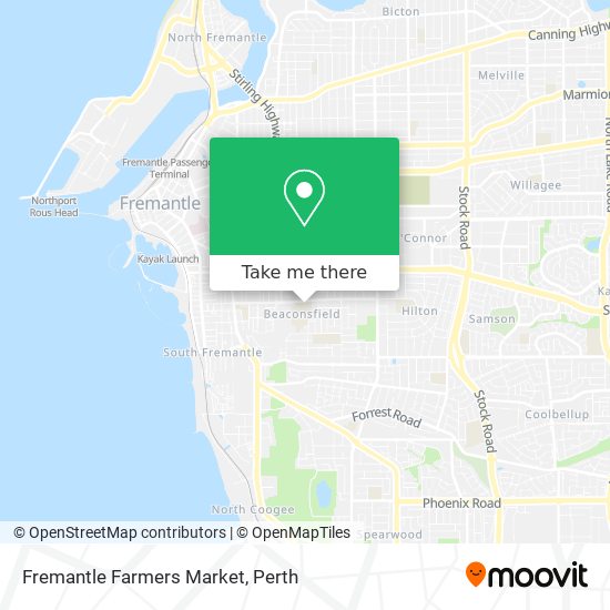 Mapa Fremantle Farmers Market