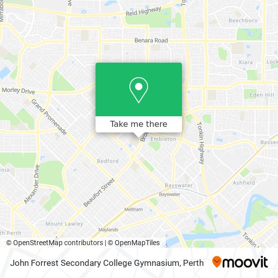 John Forrest Secondary College Gymnasium map