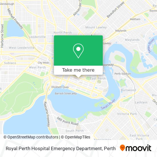 Mapa Royal Perth Hospital Emergency Department