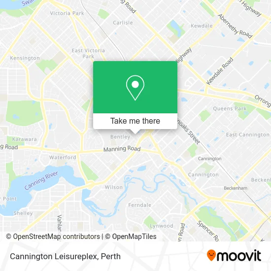 Mapa Cannington Leisureplex