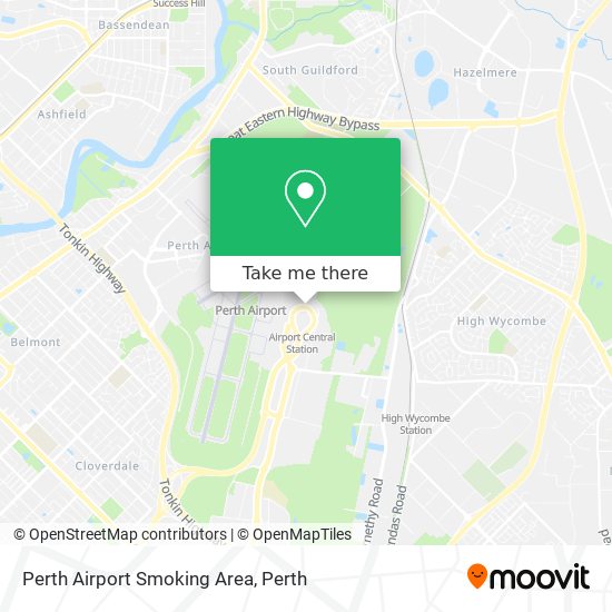 Perth Airport   Smoking Area map