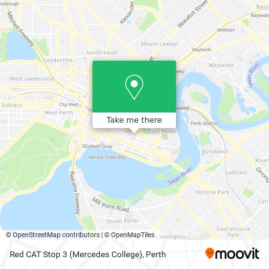 Red CAT Stop 3 (Mercedes College) map