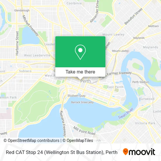 Red CAT Stop 24 (Wellington St Bus Station) map