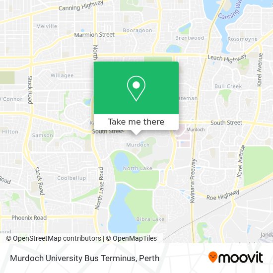 Murdoch University Bus Terminus map
