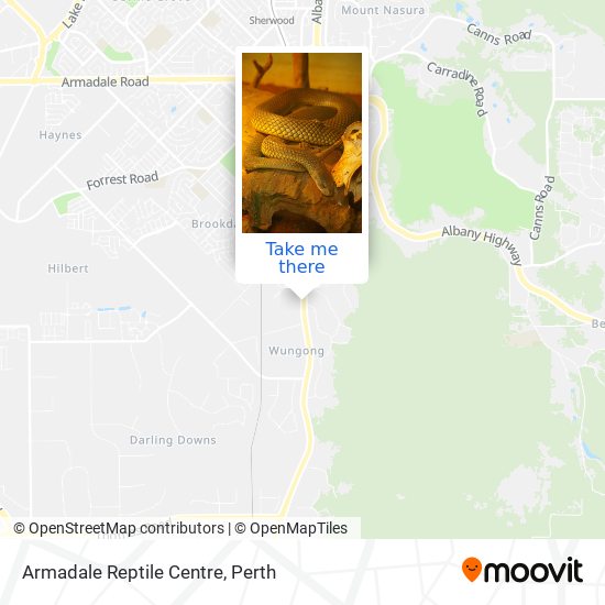 Armadale Reptile Centre map