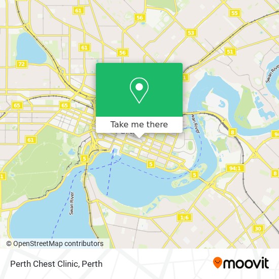 Perth Chest Clinic map