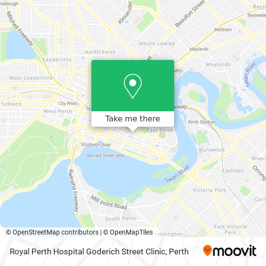 Royal Perth Hospital Goderich Street Clinic map