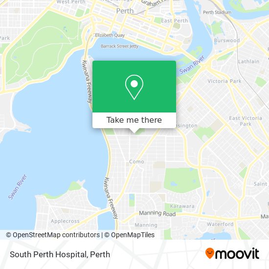 South Perth Hospital map