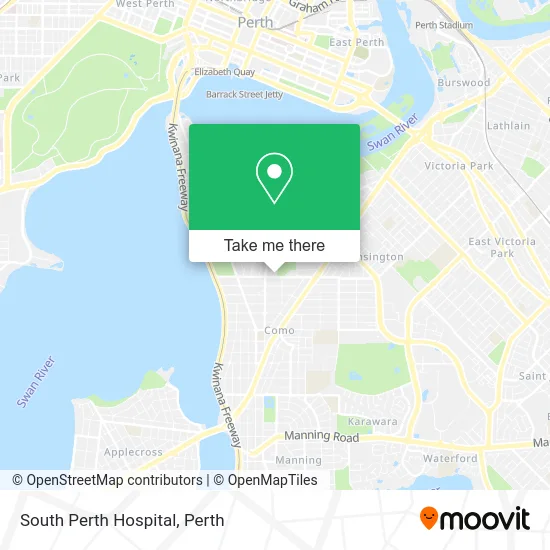 Mapa South Perth Hospital