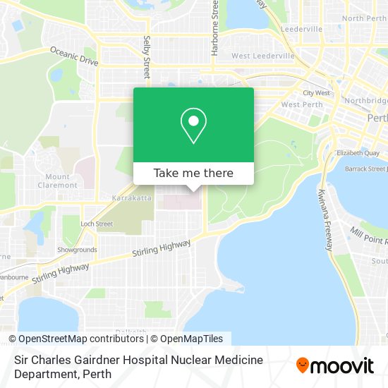 Sir Charles Gairdner Hospital Nuclear Medicine Department map