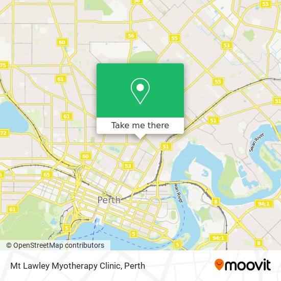 Mapa Mt Lawley Myotherapy Clinic