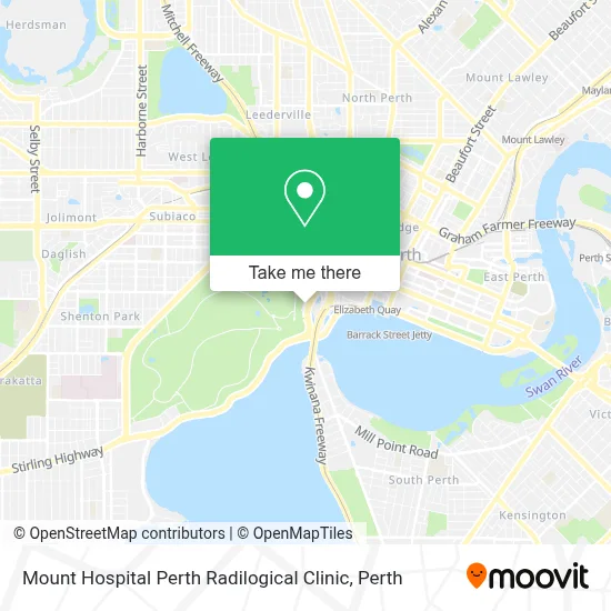 Mapa Mount Hospital Perth Radilogical Clinic
