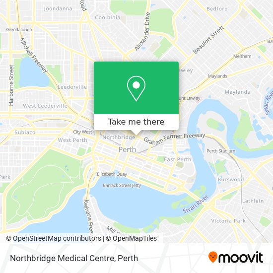 Mapa Northbridge Medical Centre