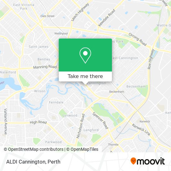 ALDI Cannington map