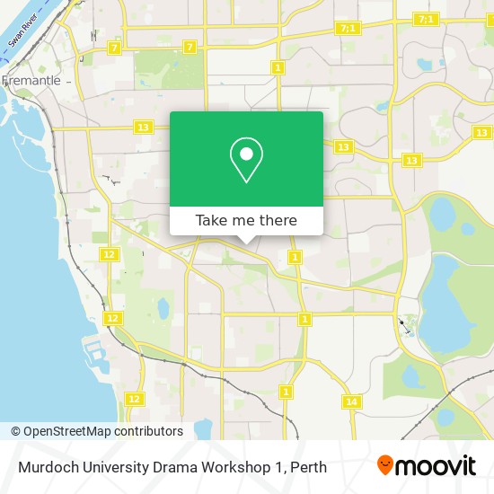 Murdoch University Drama Workshop 1 map