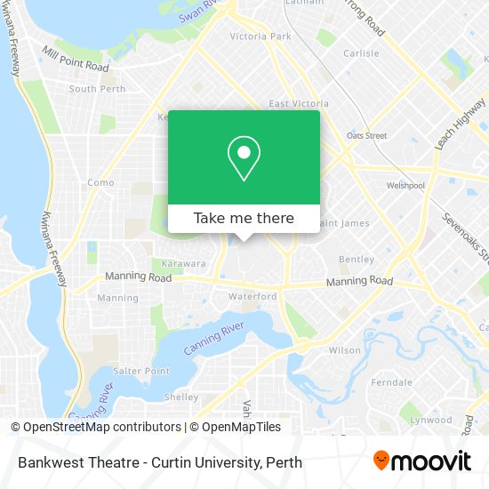 Mapa Bankwest Theatre - Curtin University