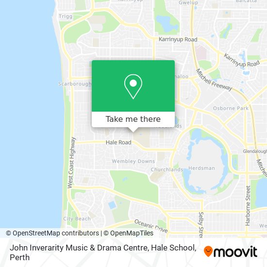 John Inverarity Music & Drama Centre, Hale School map