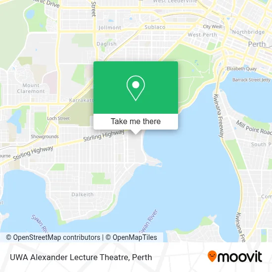 Mapa UWA Alexander Lecture Theatre