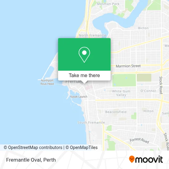 Mapa Fremantle Oval