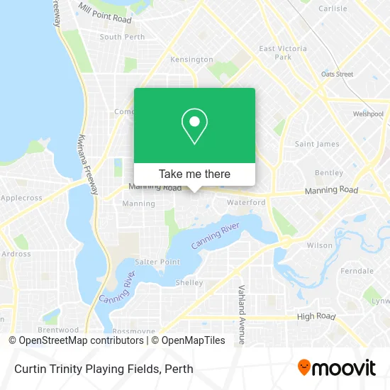 Mapa Curtin Trinity Playing Fields