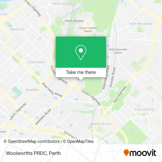 Mapa Woolworths PRDC