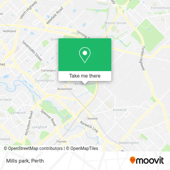 Mapa Mills park