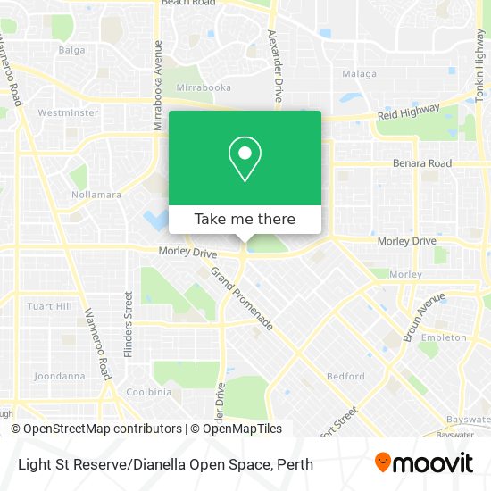 Mapa Light St Reserve / Dianella Open Space