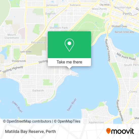 Mapa Matilda Bay Reserve