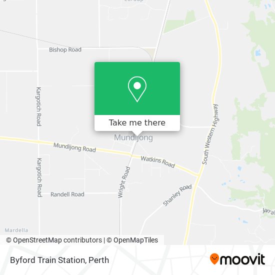 Byford Train Station map