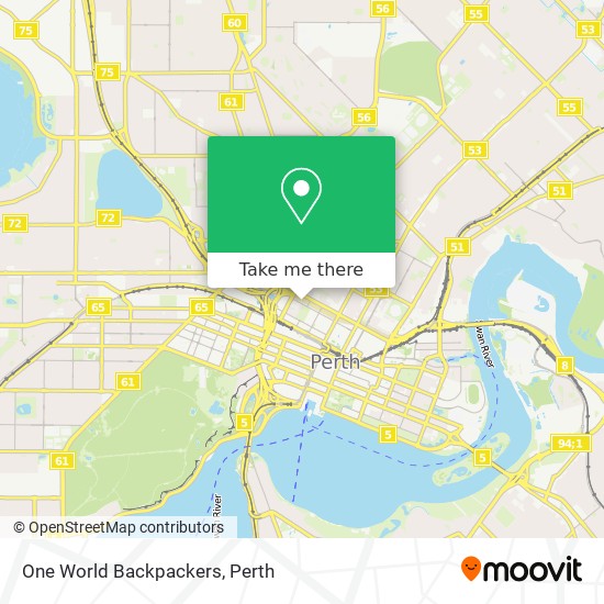 One World Backpackers map