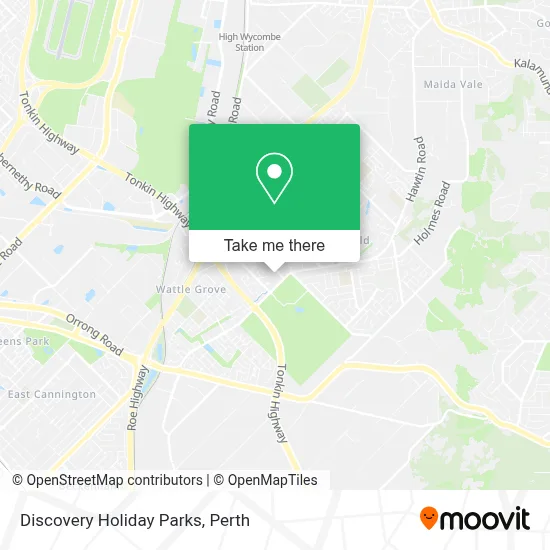 Mapa Discovery Holiday Parks