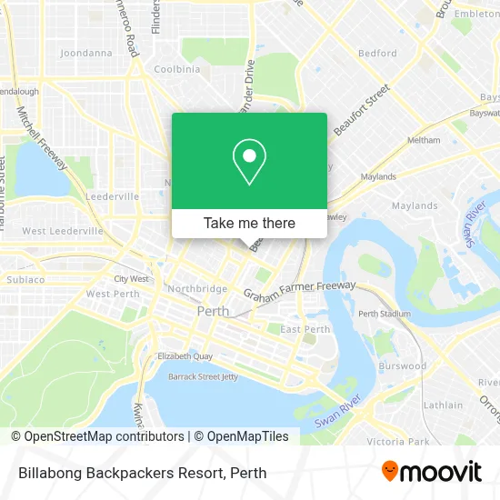 Mapa Billabong Backpackers Resort