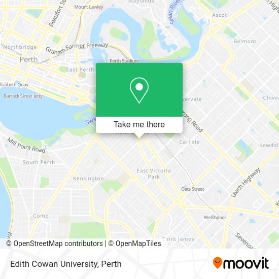 Mapa Edith Cowan University