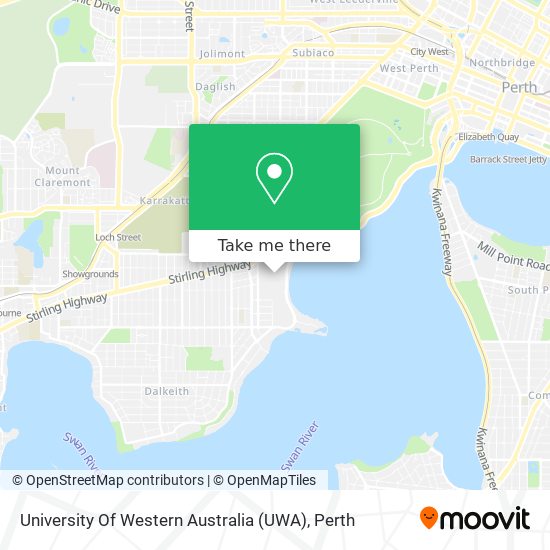 University Of Western Australia (UWA) map