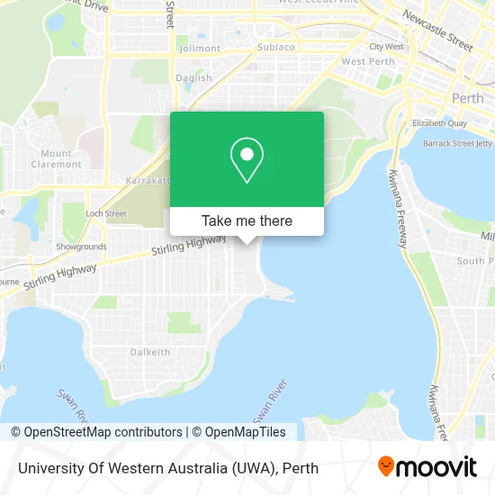 Mapa University Of Western Australia (UWA)